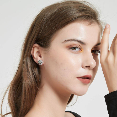Rose Elegance Tahitian Pearl Earrings